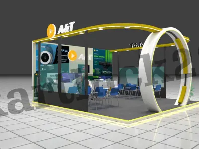 6mx6mx10ft Exhibition Booth 3D print model