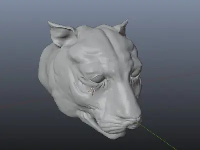 Tiger high poly sculpt Free 3D model