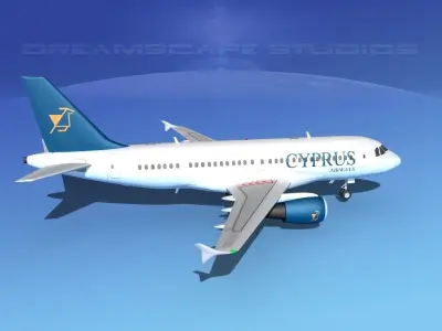 Airbus A319 Cyprus 3D model