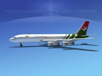 Boeing 707 Air Seychelles 3D model