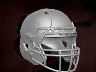 American Football Helmet 3D printable file for Action Figures 3D print model