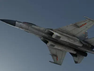  Chinese J16 fighter jet Hand painted  Low-poly  game model Low-poly 3D model