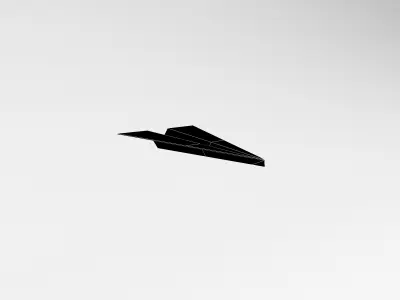 Paper Plane Pack 02 Low-poly 3D model