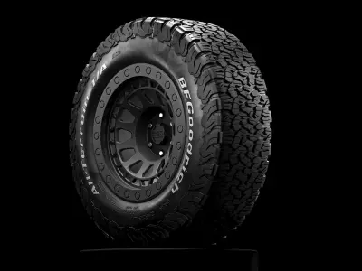 BF Goodrich AT KO2 Offroad Tire 3D Model 3D model