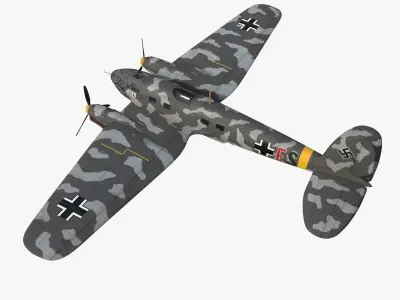 Heinkel He 111 5J-ES Low-poly 3D model