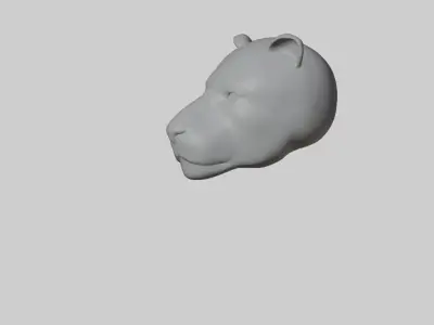 Lion Bust 3D model