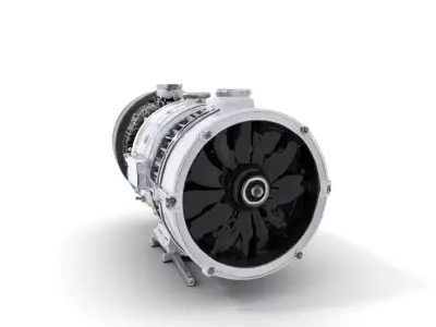 Silver Jet Engine model pack Low-poly 3D model