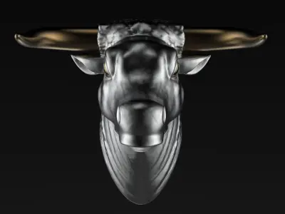 Bull Head Low-poly 3D model