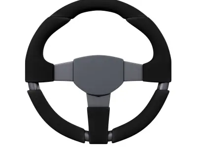 Steering Wheel Low-poly 3D model