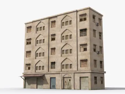 Arab Middle East Building x20 Low-poly 3D model