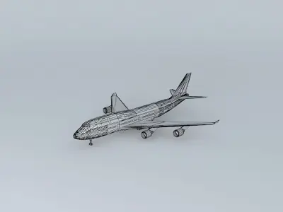 Airplane in Guarulhos Airport 3D model