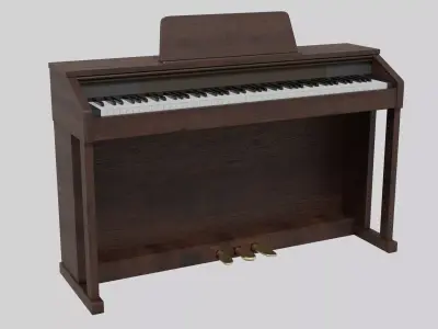 Modern Slim Piano - Clavinova Style Free 3D model