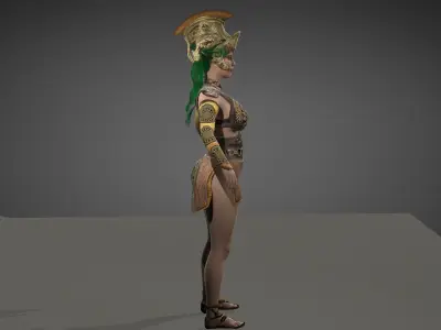 Athena Low-poly 3D model