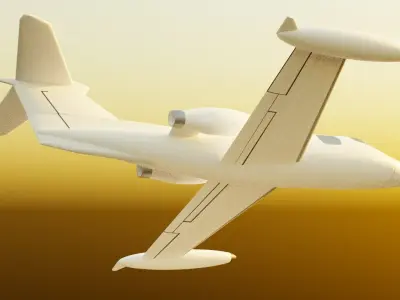 Learjet 23 3D model