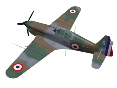 Morane Saulnier MS406 3D model