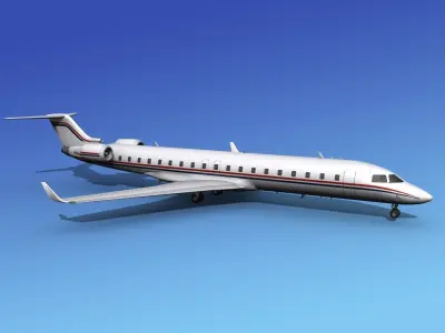 Bombardier CRJ700 Corporate 1 3D model