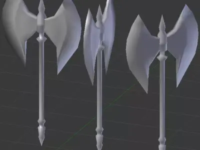 axe dual edge Free low-poly 3D model