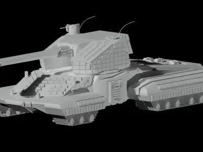 Sci-Fi EMC-Tank 3D model 3D model
