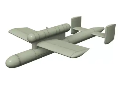 i go model1 kou radio controlled flying bomb 3D model