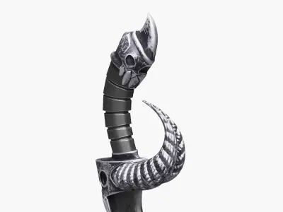 Antique Steel Sword 3D model