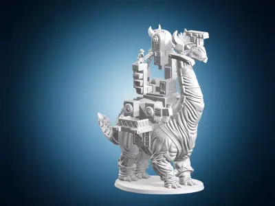 Brontomonster Serpentbloods RPG Miniature 3D print model