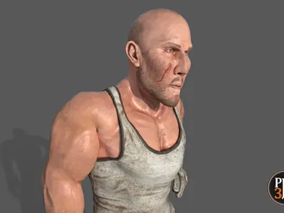 Human Male Character UE4 Unity3D Free low-poly 3D model