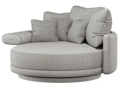 luxence jet sectional armchair 3D model