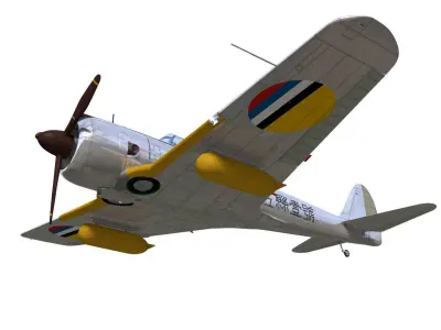 Ki43 Hayabusa type2-kou oscar 3D model