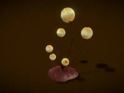 Cartoon Seaweed 6 Low-poly 3D model