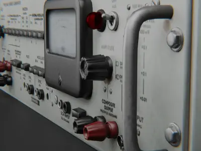 Military Radio Station Low-poly 3D model