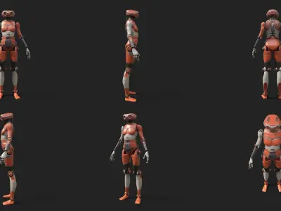 Robot 3D model 90