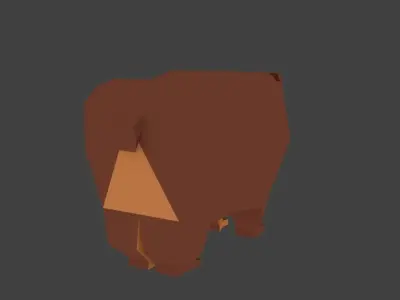 Low-Poly Rigged Bear Low-poly 3D model