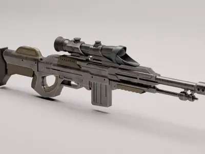 Assault Sci-fi rifle 3D model