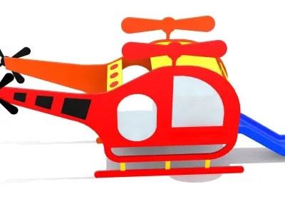 Helicopter Playground Low-poly 3D model