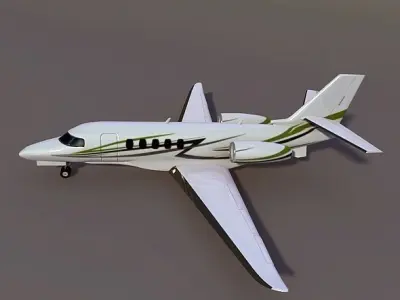 Cessna Citation Latitude business jet 3D model