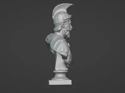ancient Greek marble head statue 3D print model