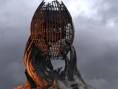 Dragon Egg Mountain shell 2 3D model