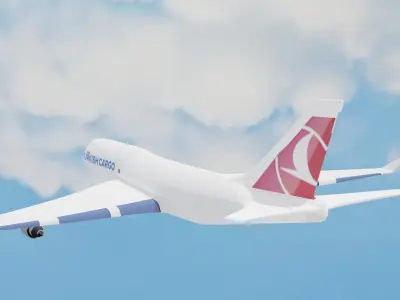 Turkish Airlines B747-400F  3D model