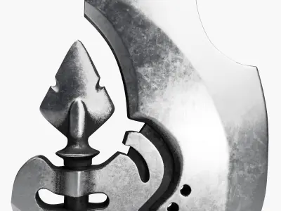 Medieval Battle Axe 3D model