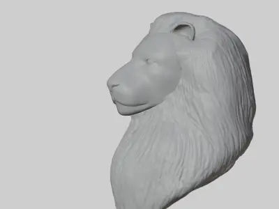 Lion Bust 3D model