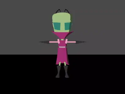 Invader Zim-Unrigged 3D model