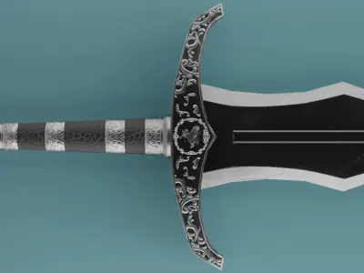 Stylized swords Free low-poly 3D model