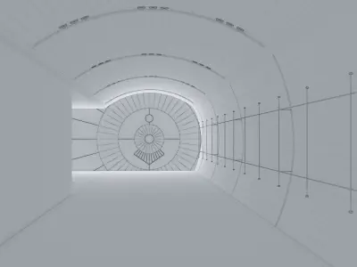 Light Hallway 3D model