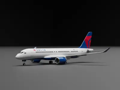Airbus A220-300 Delta Livery 3D model