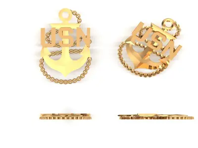 us navy pendant 3D model