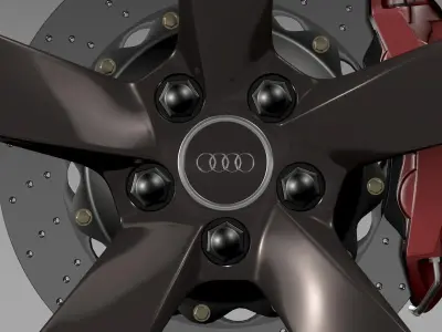 Audi R8 Spyder wheel 3D model