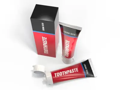 Toothpaste Tube Box 3D model