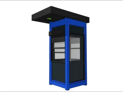 container guard booth 125cm x 125cm  3D model