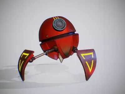 Spider Robot Low-poly 3D model