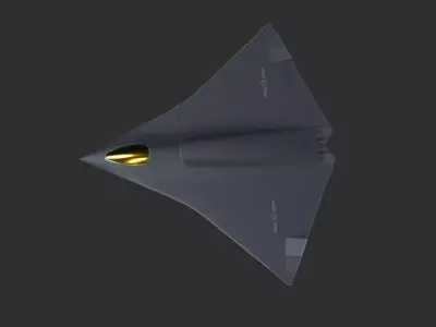 China New Chengdu J-36 Low-poly 3D model